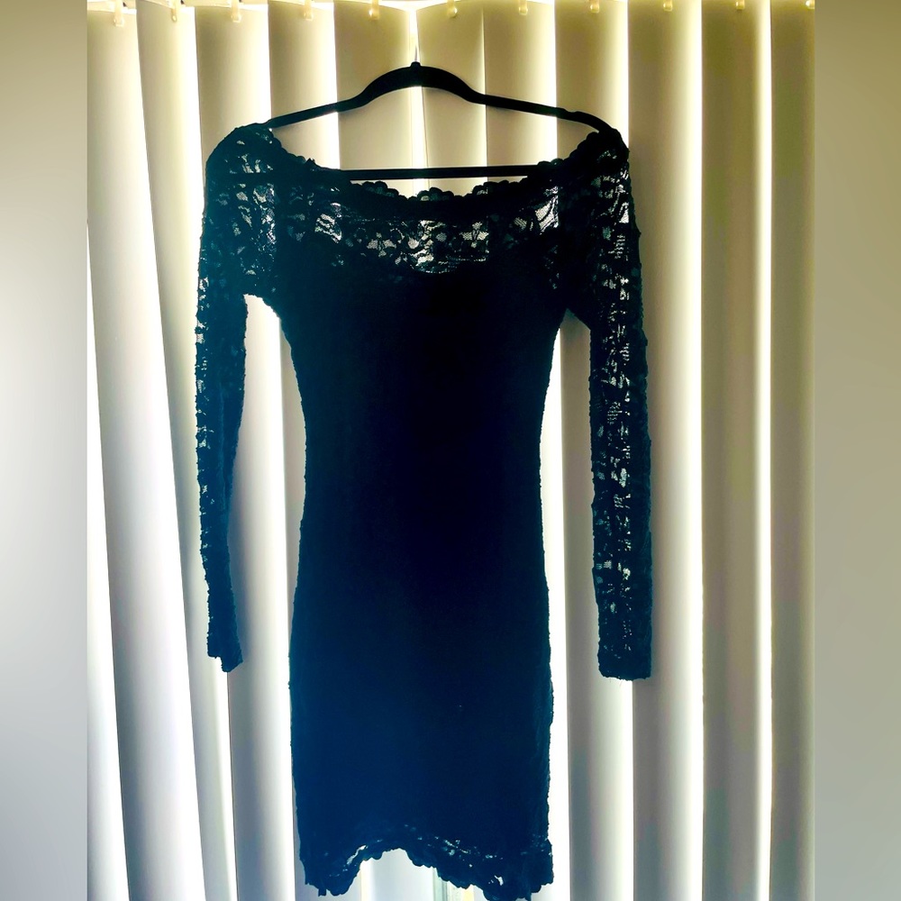 Nordstrom  Black Lace off shoulder size small cocktail, event, party dress